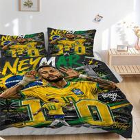 3 vnt. Neymar Jr Brazilijos legenda patalynės komplektai visų dydžių Naujas 3D spausdintas lovatiesė antklodė užvalkalas pagalvės užvalkalas miegamojo dekoracija 180cmx210cm