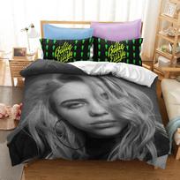 Teens Billie Duvet Cover Set Bedding Set Comforter Cover Machine Washable for Bedroom Decor Children Teens Birthday Gifts 70x133cm 2pcs black