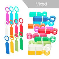 100PCS 10.7x2.3CM Plastic Garden Hanging Plant Tags Ring Label Hook Tree Marker Nursery Stake Greenhouse Bonsai Collar Signs red