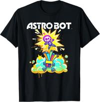 Astro Bot Colorful Airbrush Playstation Video Gaming T-Shirt XL white