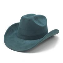 Traditional Style Wool Felt Cowboy Hat With Wide Brim For Men And Women Style I black