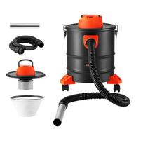 VEVOR Pelenų siurblys 20L, 1200W galia Židinio valytuvas Pelenų siurblys su ratukais, židiniui, granulių katilui, malkinei krosnelei, laužavietei, grotelėms, plieninis korpusas 37 x 37 x 44 cm