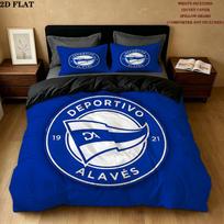Deportivo Alaves Pattern Bedding Quilt Set Quilt Cover Pillowcase Home Birthday Gift(1 * duvet cover + 2 * pillowcase, without core) 200x220cm