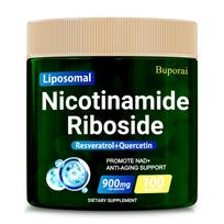 Nicotinamide Riboside Capsules with Resveratrol and Quercetin Extracts – Nutritional Supplement 100 beige