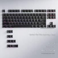 Carbon Fiber 2.0 Keycap: Forged Carbon Pattern, Side-Engraved Translucent Characters, Magnetic Switch Compatible. gray