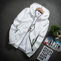 2024 Reflective Couple's Windbreaker Jacket with Hood - Trendy Unisex Plus Size Sportswear for Spring and Autumn 6XL balta