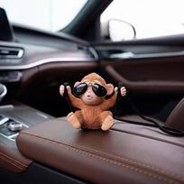 Cute Monkey Swing Car Hanging Ornament Funny Car Interior Decorations Auto Rearview Mirror Pendant Gifts For Friends and Family