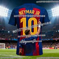 Madingi Neymar Specialaus Leidimo Futbolo Marškinėliai Trumpomis Rankovėmis Vyrams Moterims Vaikams Lauko Treniruočių Viršutinė Dalis Greitai Džiūstanti Kvėpuojanti Sportinė Apranga 100
