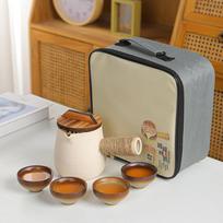 Ceramic Stovetop Safe Teapot Set For Simmering Tea Milk Tea Ceremony Pottery Jar With Tray