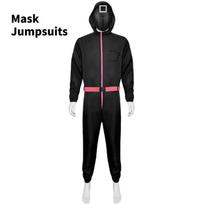 Squid Game Black Jumpsuit Cosplay Costume For Halloween Game Stage Performance Square,3XL black
