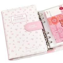 Cute Flowers Budget Binder A6 Size Envelope Organizer New Money Saving Binder  Home Office Use Cover-40 Pages