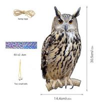 Sodo paukščių atbaidymo prietaisas su akrilo erelio dizainu kiemo apsaugai White Owl gray