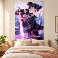 Kpop demon hunters Tapestry highquality for decorating living room bedroom dorm walls ideal as bedroom wallart orholiday gift 180cmx230cm