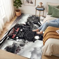 Steam Train Living Room Nonslip Area Rug Soft Carpet For Bedroom Game Playroom Sofa Office Home Decor Doormat Christmas Gift C930542 40cmx60cm gray