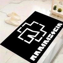 1Pc Rammstein Heavy Metal Rug, Office Carpet Indoor Outdoor Doormat, Non-Slip, Comfortable, Living, Christmas Halloween, Xmas Gift Y1682 40cmx60cm white