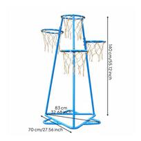 Children Basketball Stand Multi Level Mini Hoops Goal Post for Kids dangaus mėlyna spalva