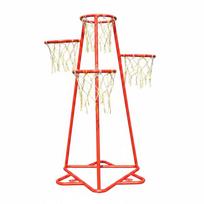Children Basketball Stand Multi Level Mini Hoops Goal Post for Kids raudona