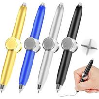 Fidget Pen Spinner Pen, 4PCS Spinner Pen with LED Light Writeable, Metal Fidget Pen for Adults Business Students Children for įvairiaspalvis