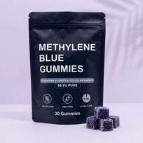 Metileno Mėlynės Gumos Vyrams – Kognityvinės Funkcijos Palaikymas & Ilgalaikės Energijos Maisto Papildas, 99,9% Grynumo (30 guminukų) 1pack