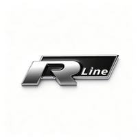 3D Metalo R raidės Lipdukas Automobilio Galinės Bagažinės Kėbulo Emblema Lipdukas VW Golf 5 6 7 MK7 MK6 Polo Jetta Scirocco Beetle Passat Tiguan