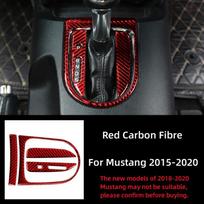 Ford Mustang GT 2015-2021 Priedai Anglies Pluošto Salono Automobilio Pavarų Perjungimo Dėžės Skydelio Dangtelio Apdailos Rėmas Dekoratyvinis Rinkinys Lipdukas Left-hand drive