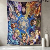 Jojos Bizarre Adventure Wall Tapestry Aesthetic Wall Hanging Printed Fabric Blanket Decorative Tapestries For Bedroom Living Room Home Decor 150cm x 200cm