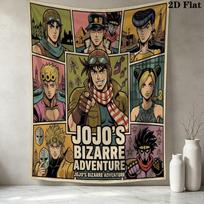 Jojos Bizarre Adventure Wall Tapestry Aesthetic Wall Hanging Printed Fabric Blanket Decorative Tapestries For Bedroom Living Room Home Decor 100cm x 150cm