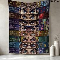 Jojos Bizarre Adventure Wall Tapestry Aesthetic Wall Hanging Printed Fabric Blanket Decorative Tapestries For Bedroom Living Room Home Decor 100cm x 150cm