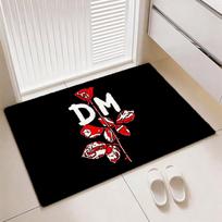 D-DEPECHE MODEs Band Cool Floor Mat Soft Thickened Flannel Door Mat Non-Slip Living Room Rug Home Decor 40X60CM white