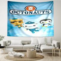 Octonauts Print Tapestry, Backdrop, Easy Setup, Ideal for Bedroom, Office & Living Room, with Aesthetic Wall Hanging Decor. 130cmx150cm