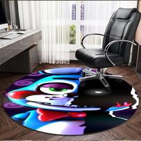 Five Nights at Freddy's Print Round Rug, Washable Floor Carpet, For Entryway Dorm Laundry Room Office Study, Home Decor Birthday Christmas Gift 120cmx120cm