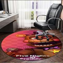 Five Nights at Freddy's Print Round Rug, Washable Floor Carpet, For Entryway Dorm Laundry Room Office Study, Home Decor Birthday Christmas Gift 150cmx150cm