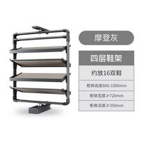 YJQ wardrobe rotating shoe rack 360 degree storage shoe cabinet large capacity aluminum alloy cloakroom telescopic push-pull