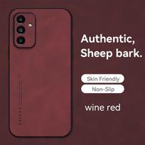 Sheepskin Leather Case For Samsung Galaxy S23 Ultra S22 Plus A14 A34 A54 5G A04S A24 A13 A52 A32 A23 A73 Shockproof Luxury Cover Samsung A35 brown
