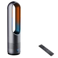 2026 Heating CoolingBlade-less Ceramic Heater Tower Fan Warm Air 3 Levels 8 Speed Switch 100 Automatic Oscillation 9H Timer Quiet Blade-less Strong