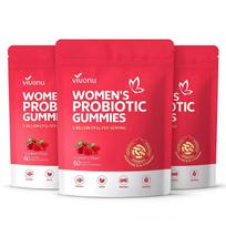 Women's Probiotic Cranberry Gummies – 5 Billion CFU, Vegan Friendly – 60 Gummies 3pack