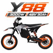 Y88 Didelio greičio variklis 3000W galia 48V30Ah baterija Visureiginis motociklas 14-12 colių padangos Hidraulinis stabdys 55KM/H Suaugusiųjų elektrinis dviratis Y88-3000W48V30Ah-dd