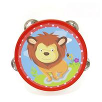 Shaker Hand Held Drum Cartoon Kid Tambourine Durable Mini Tambourine  Early Learning 7 gray