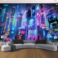 Cyberpunk Future Steam City Home Decor Wall Art  Hanging Psychedelic Galaxy Hippie Retro Anime Tapestry Background Ceiling 150X180CM
