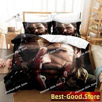 Metal Gear Solid Solid Snake Bedding Set Single Twin Full Queen King Size Bed Set Adult Kid Bedroom Duvetcover Sets Anime EU Single 135*200cm/53x79in 3pcs