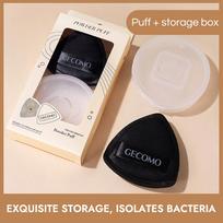 GECOMO Soft Triangular Black Powder Puff Wet And Dry Dual-use Concealer Makeup Cushion