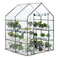 Greenhouse Cover 143x143x195CM Green House PE Waterproof Replacement with Door Sunlight Enhancing Thermal Insulation & Rainproof Greenhouses gryna