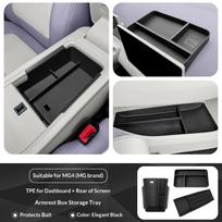For MG4 EV Urban Premium Car Center Console Under Storage Box with Dividers Tray Organizer Set