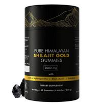 Pure Himalayan Shilajit Gummies, 3000mg, with KSM-66 Ashwagandha, 60 Gummies 60 Gummies
