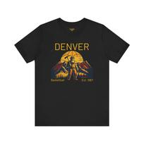Vintage Denver est.1967 Basketball Unisex Jersey Short Sleeve Tee S black