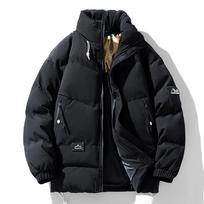 8XL Didelio dydžio vyriškas parkas Žieminiai storesni šilti švarkai Dygsniuoti paltai Laisvalaikio laisvi stovimos apykaklės švarkai Vyriški didelio dydžio 7XL Parkas 6XL juoda