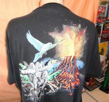 Vintage 90’s Caribbean Soul Volcano Blow Tiki 1994 T-shirt 3XL 120 gray