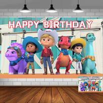 32. Dino Ranch Birthday Decorations Party Supplies Backdrop Banner Vinyl 5x3ft 82.7x59inch/210*150cm