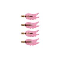 Emijay Angel Wings Hair Clips Pink Acetate Bangs Hairpins Sl Embedded Diamond Side Clips Sli Hair Accories Set of 4 dark pink wings