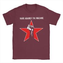 Rage Against the Machine T Shirts for Men 100% Cotton Unique T-Shirt Round Neck  Tee Shirt Short Sleeve Clothes Big Size XXL ruda